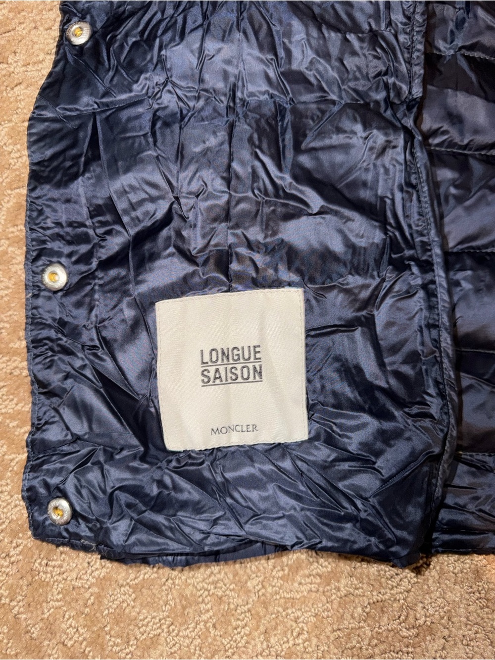 Moncler Liane Puffer Gilet Jacket in Navy Size 3 - Picture 8 of 16
